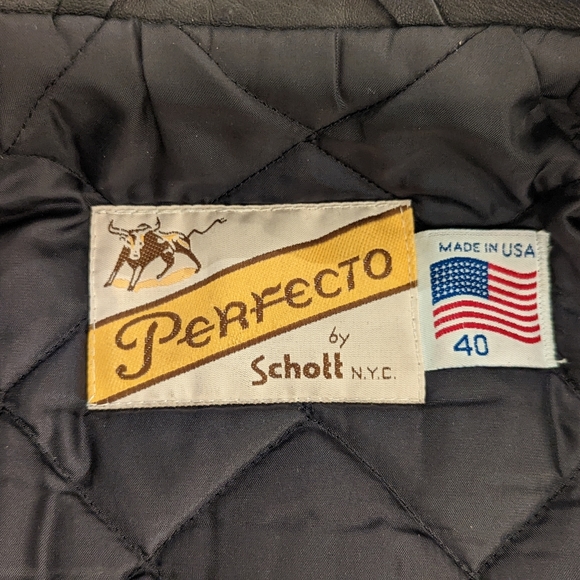 SCHOTT LEATHER PERFECTO - 613S - SIZE 40 (MEDIUM) - Picture 3 of 8